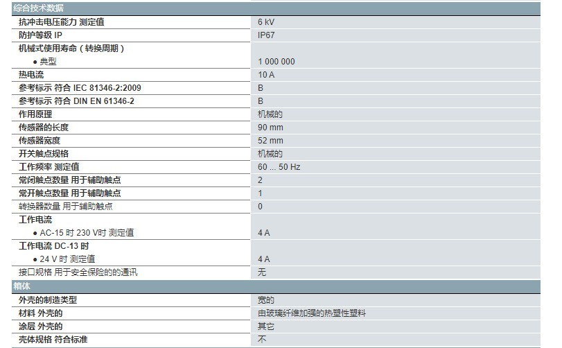 3SE22430XX 西门子 辅件 安全行程开关图4