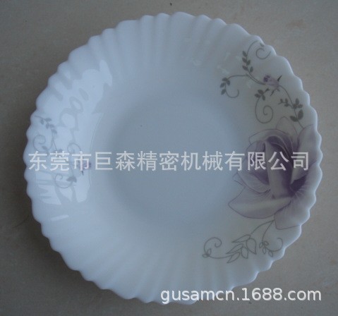 单色陶瓷盘子餐具蝶子汤碗印刷机不锈钢圆面曲面凹凸面印刷移印机图4