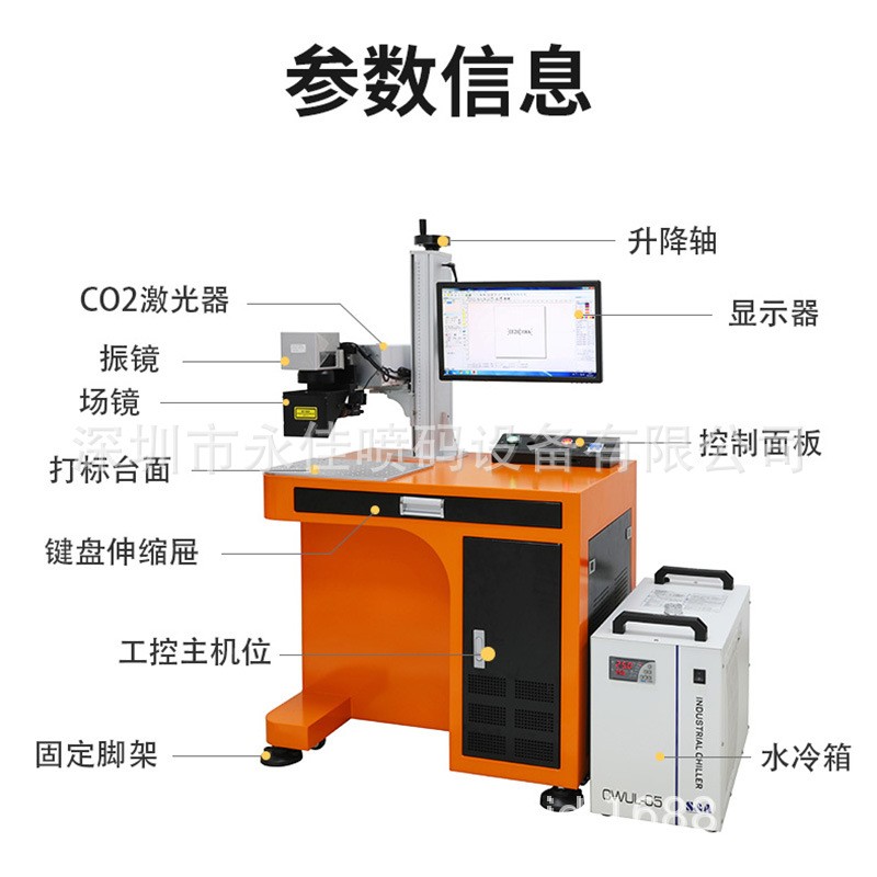 3瓦5瓦台式紫外激光打标机全自动激光镭雕机电子元器件打码机图3