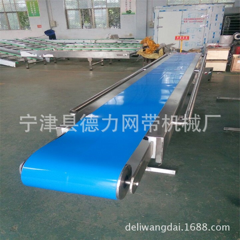 化妆品包装输送线液压升降皮带输送机不锈钢皮带输送线图3