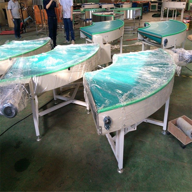 江门南海生产U形输送设备90度皮带流水线 滚筒转弯输送机传送带机图2