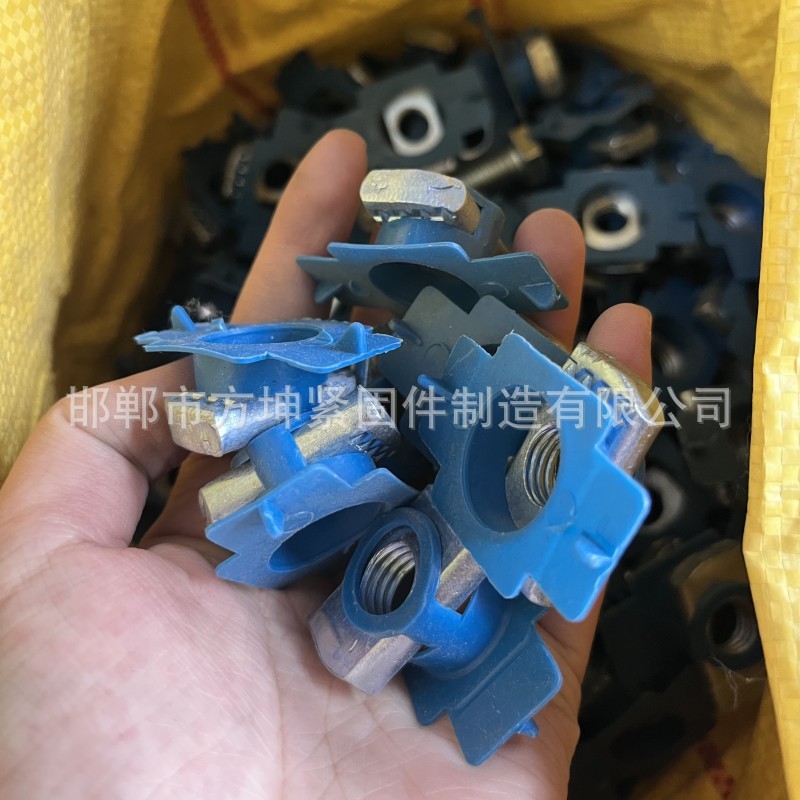 塑翼螺母 长方型压块塑翼螺帽C型钢光伏支架配件锁扣菱形弹簧螺母图5