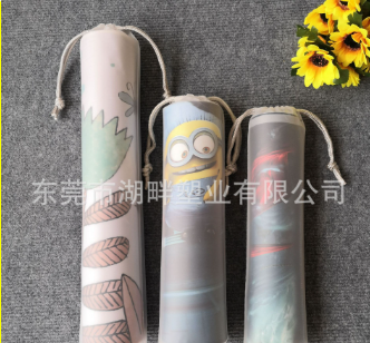 厂家现货鼠标垫包装袋 cpe磨砂塑料抽绳束口袋 雨伞收纳袋图4