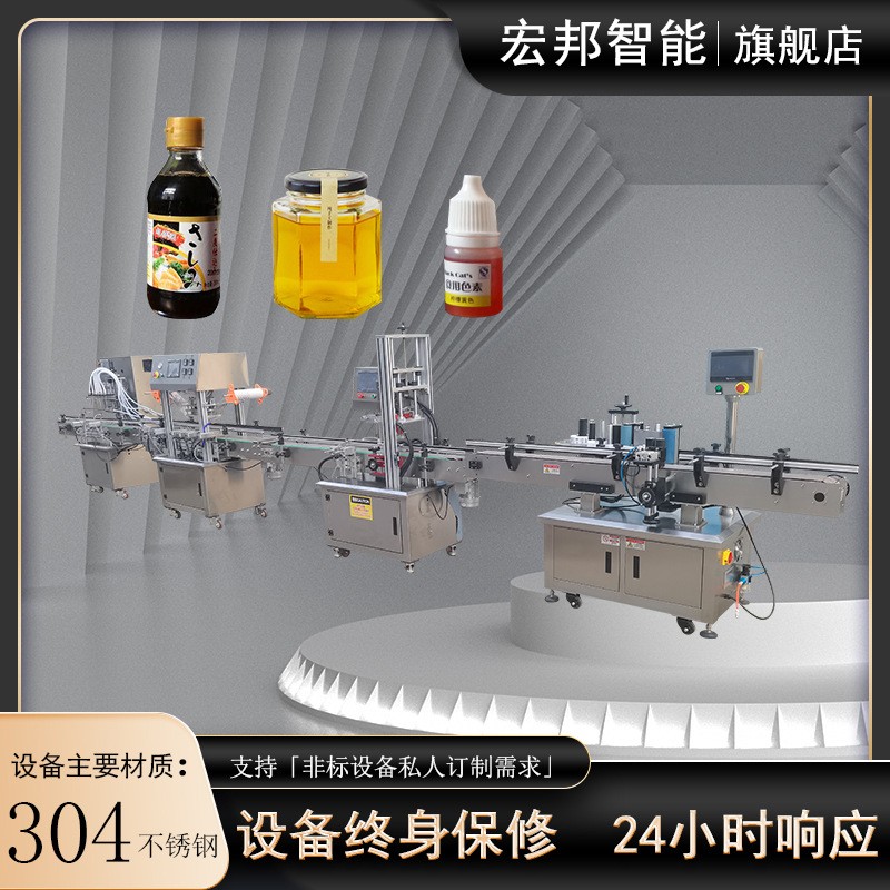 全自动6头蠕动泵液体生产线灌装旋盖机饮料食用油香油定量分装机图2