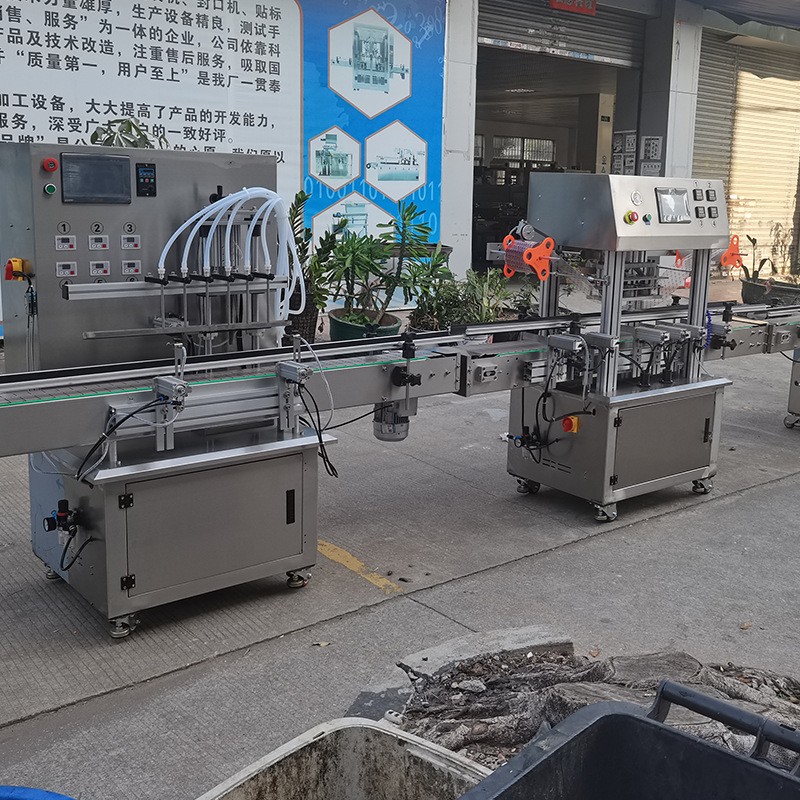全自动6头蠕动泵液体生产线灌装旋盖机饮料食用油香油定量分装机图4