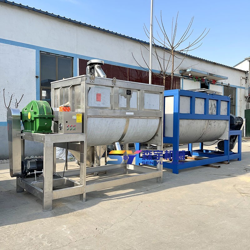 卧式混合机腻子粉不锈钢拌料机粉体全自动包装化工干粉商用搅拌机图2