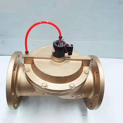 DF常开型水液电磁阀 DF系列工业电磁阀 法兰铸铁水液气电磁阀 1个