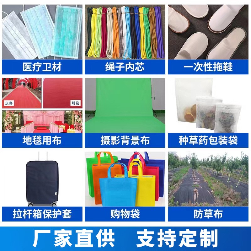 厂家pp无纺布 ss家具收纳一次性鞋帽用防水农用包边条黑色无纺布图2