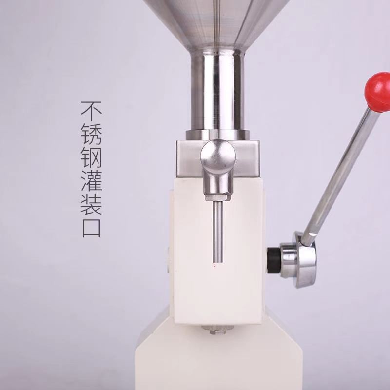 A03手动小型膏体液体手压定量灌装机药膏食品洗衣液蜂蜜分装机图2