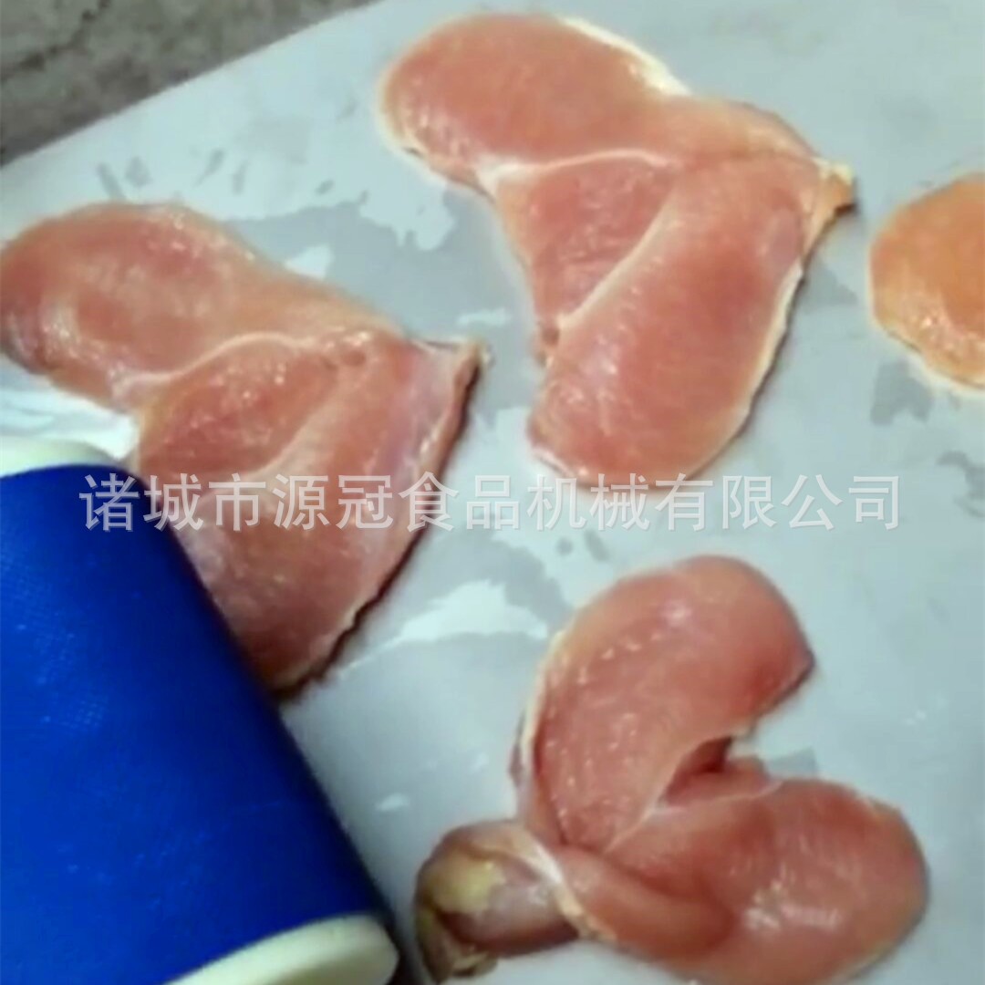多功能鲜肉切片机 水平鸡胸肉鸭脯肉开片机 蝴蝶形爱心鸡排成型机图3