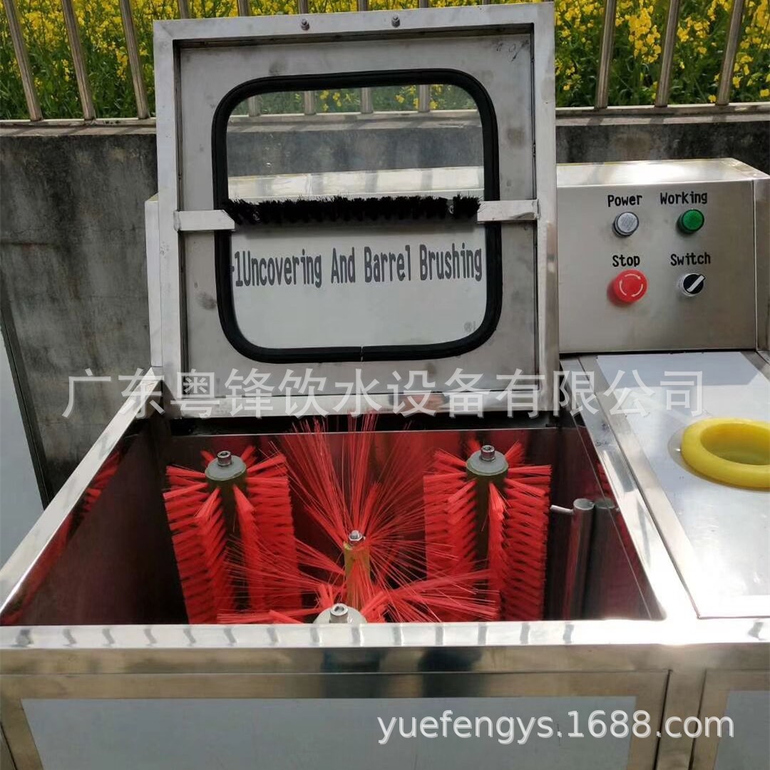 厂家直供自动刷桶机 半自动刷桶机 桶装水拔盖刷桶机图2