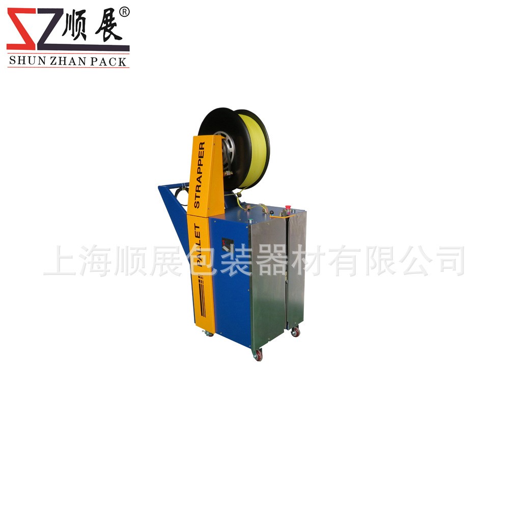 顺展牌DBA130半自动栈板打包机 出口全自动托盘专用捆扎打包机图2