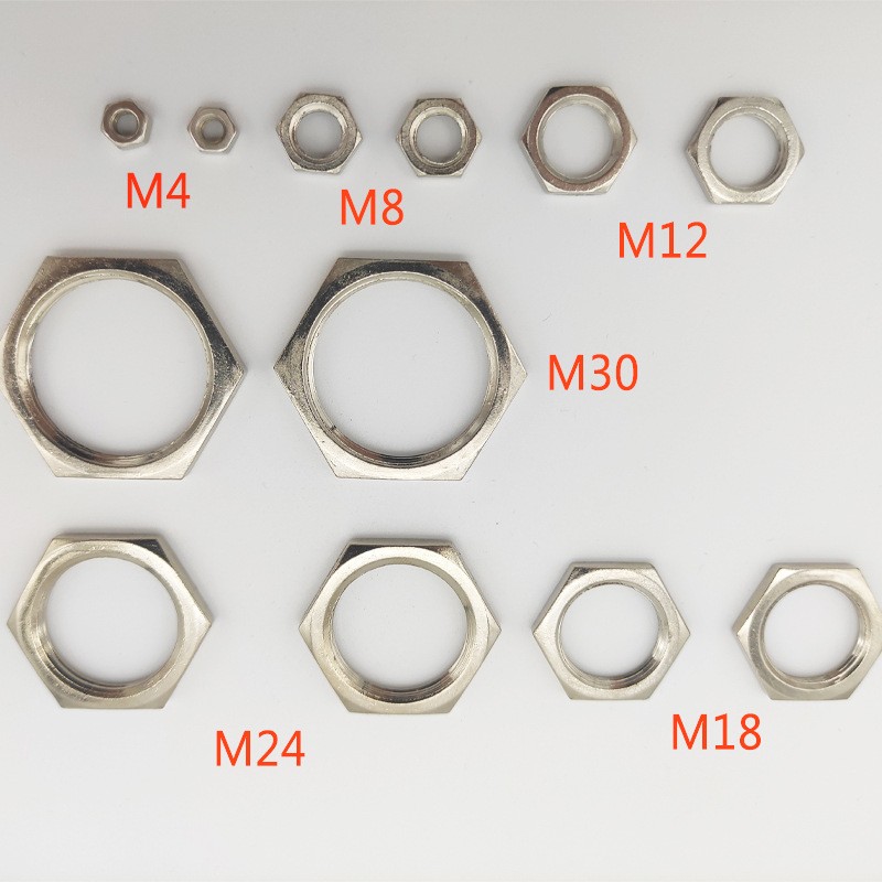 接近开关光电传感器固定螺母垫片六角薄细牙螺母M4M8M12M18M24M 30  1个图4