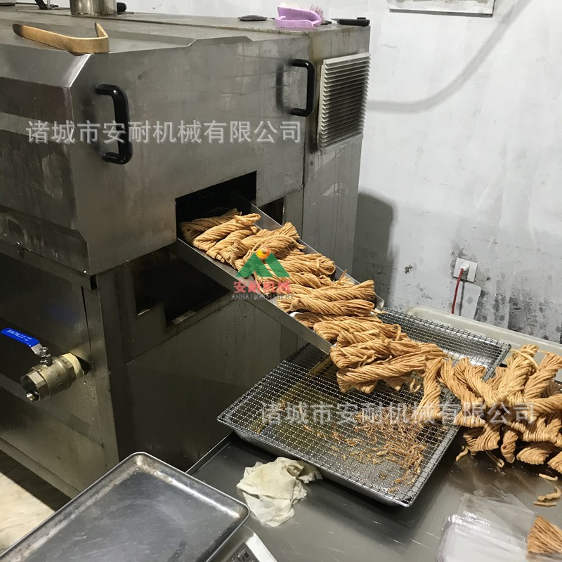 金丝馓子油炸机 面制食品油炸设备 自动盘花馓子休闲食品油炸机图4