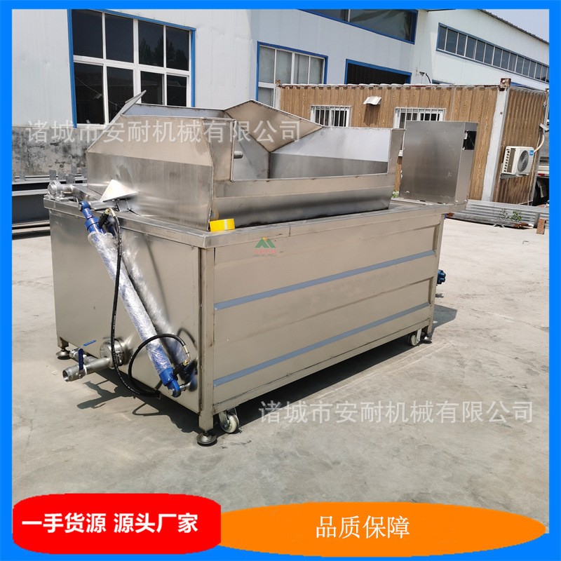 不锈钢猪皮温皮机 恒温控制翻筐出料的炸皮机 温炸一体机图4