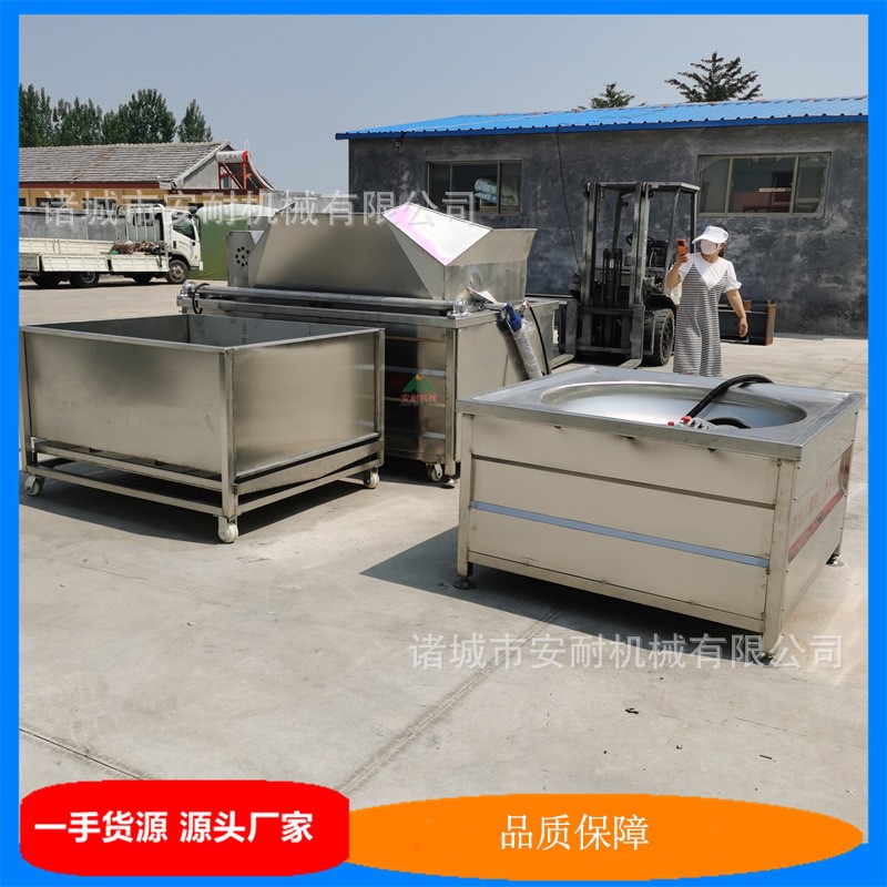 不锈钢猪皮温皮机 恒温控制翻筐出料的炸皮机 温炸一体机图3