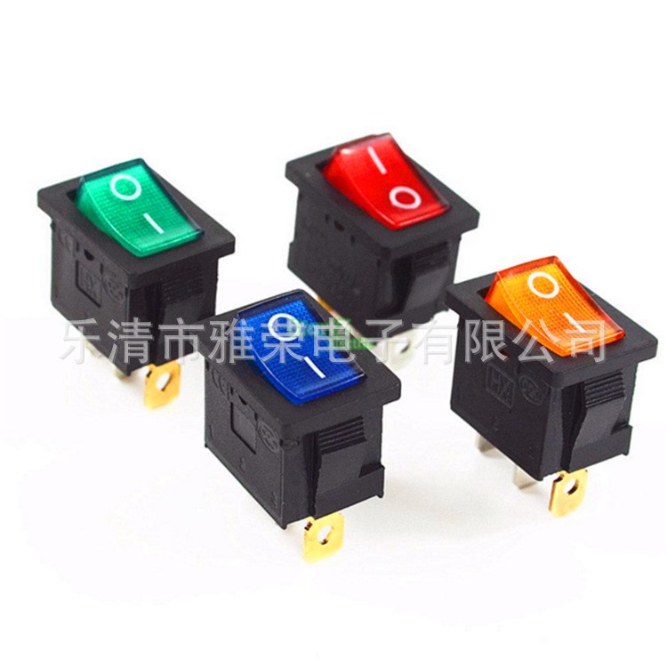 船型开关KCD1 21*15MM12V带LED灯 三脚医疗器械翘板开关  100个图3