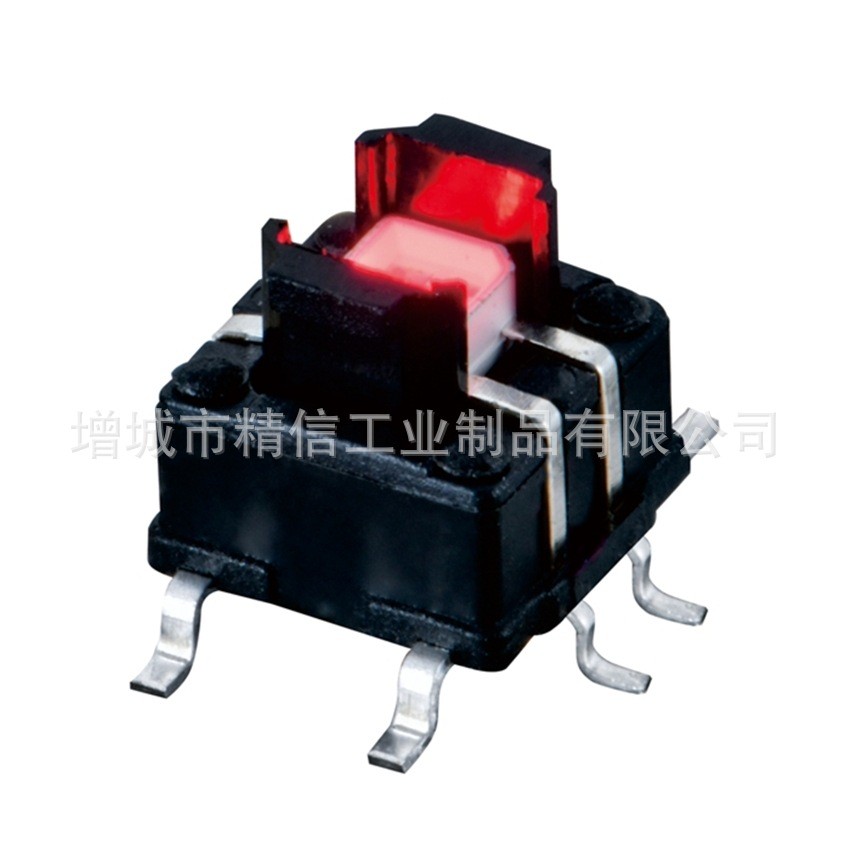 高品质红绿蓝RGB三色带灯轻触开关 双色带灯轻触复位按键SMT贴片  1PCS图2