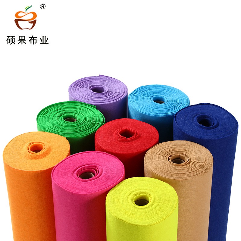 工厂现货批发毛毡布 手工diy彩色不织布针刺无纺布1-3mm厚戟绒布图4