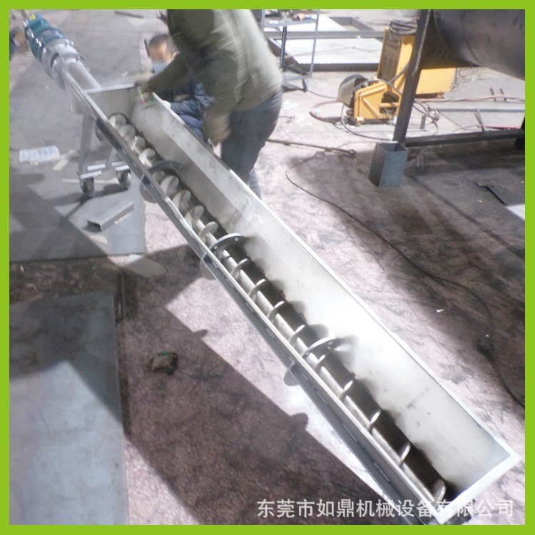生产加工定制污泥螺旋输送机绞龙超耐磨加厚型螺旋叶片无轴输送机图3