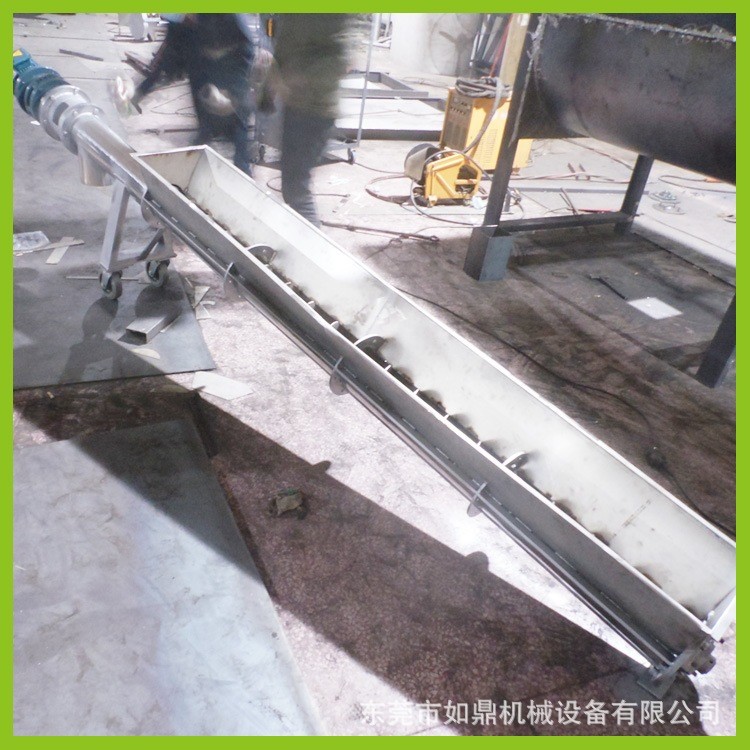 生产加工定制污泥螺旋输送机绞龙超耐磨加厚型螺旋叶片无轴输送机图2