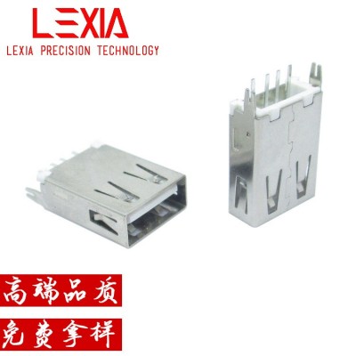 USB母座 直插A母长体H10、13、14、15、17.5、19.5、20.5、2 4.5mm  100PCS