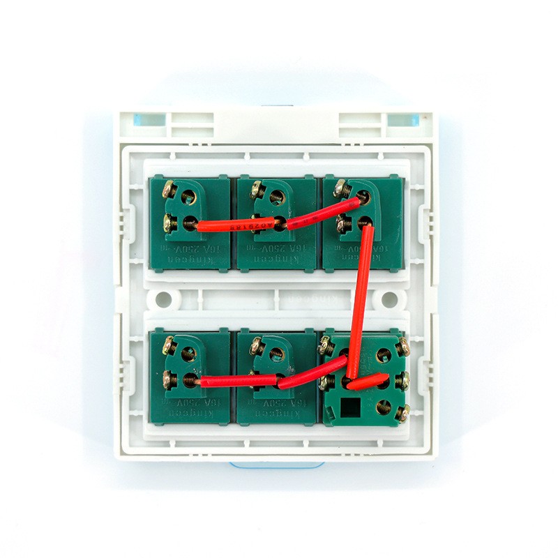 六开翻盖浴霸开关白色防水盖卫生间六位灯暖开关分体夜光切换开关  200个图3