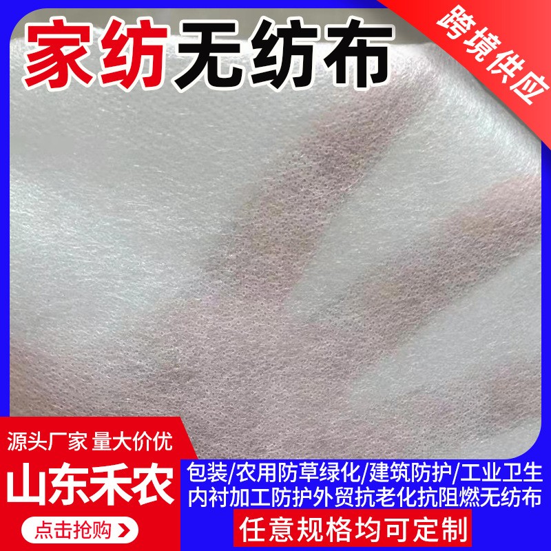 无纺布厂家供应白色纺粘家纺无纺布 内衬被衬无纺布PP丙纶无纺布图2