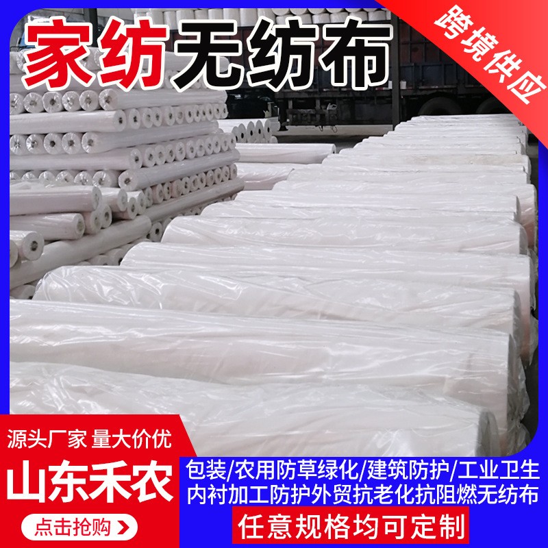 无纺布厂家供应白色纺粘家纺无纺布 内衬被衬无纺布PP丙纶无纺布图4