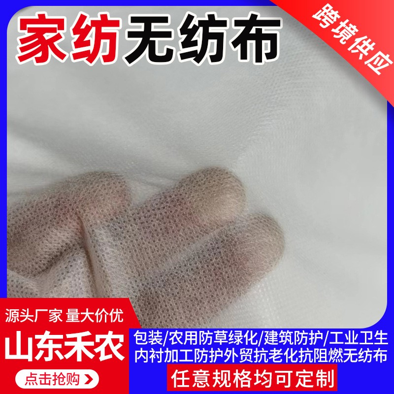 无纺布厂家供应白色纺粘家纺无纺布 内衬被衬无纺布PP丙纶无纺布图3