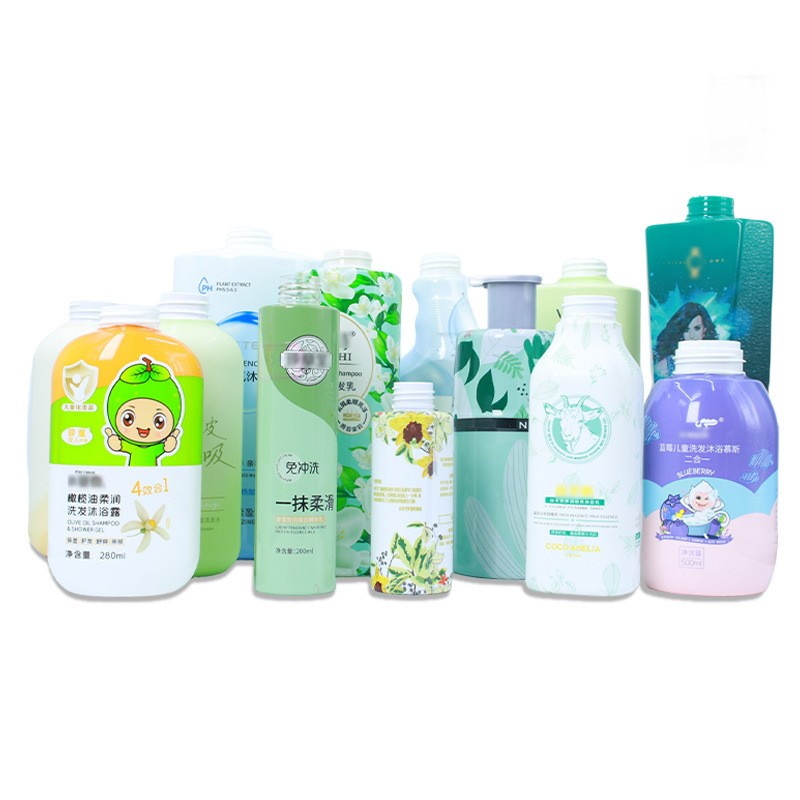 定制批发PVC沐浴露塑封膜洗发水洗面奶热收缩膜pof洗护套标包装膜图4