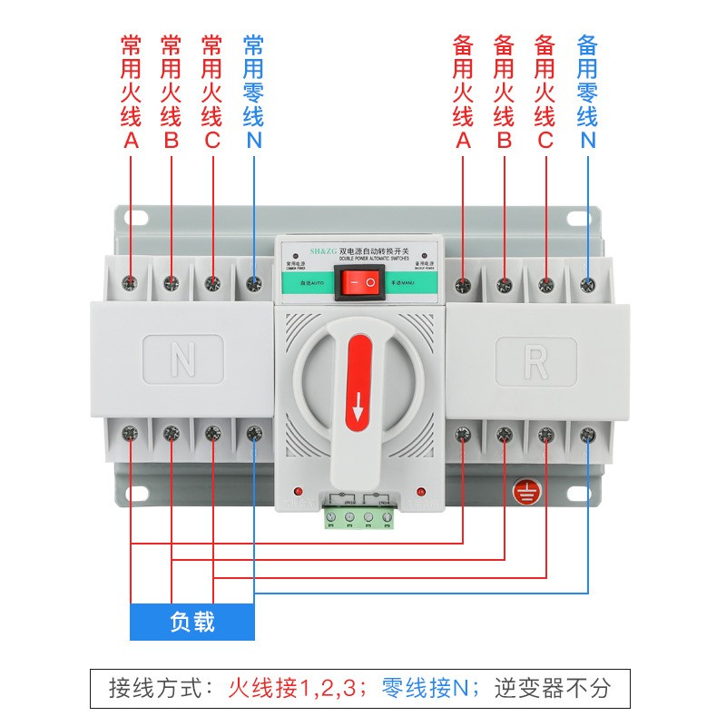 CB级双电源自动转换开关微型双电源4P家用备用电源切换开关图5