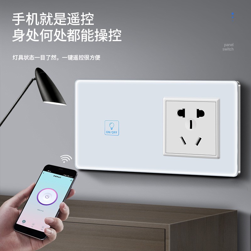 正尚C8涂鸦Zigbee触摸80欧规智能开关语音音响alexa Google开关 1只图3