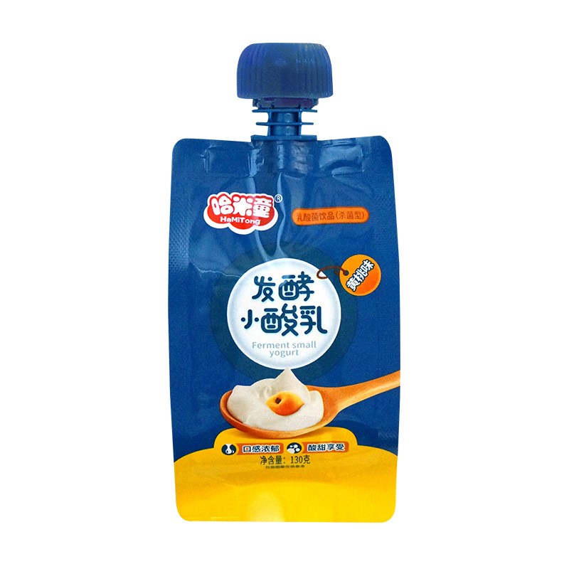 自立袋发酵小酸乳吸嘴袋草莓黄桃原味食品袋液体袋带盖可定logo图5