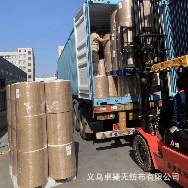 义乌厂家pp纺粘无纺布家具沙发用布服装衬布防尘防潮网格不织布图2