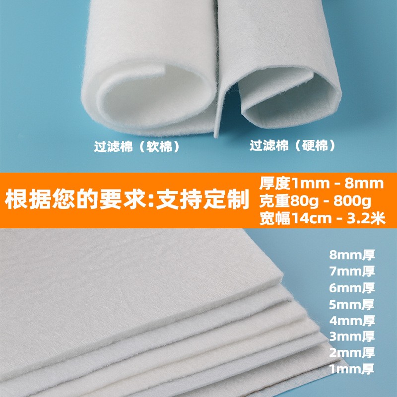 厂家批发1MM-3MM厚宠物饮水过滤棉材料硬/软吸水棉辅棉针刺无纺布图3