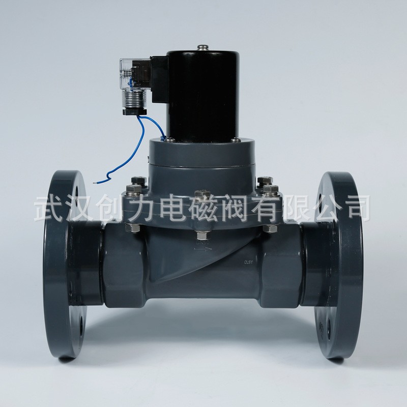 DN15UPVC电磁阀法兰式先导耐腐蚀电磁阀2W15ZP-A单向厂家直销创力  1个图4