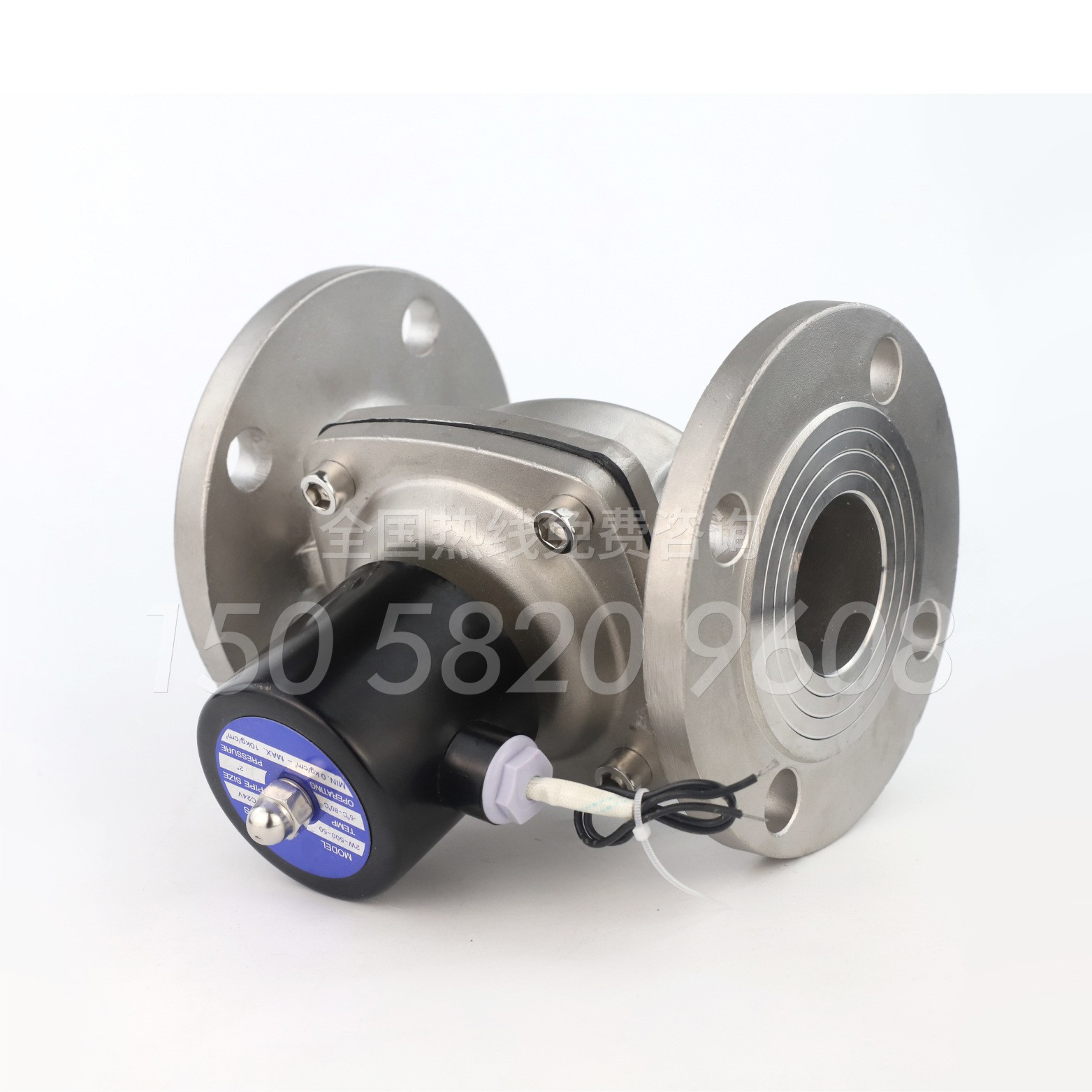 304不锈钢法兰电磁阀 常闭式水用法兰电磁阀220V DN50 65 80 100  1个图4