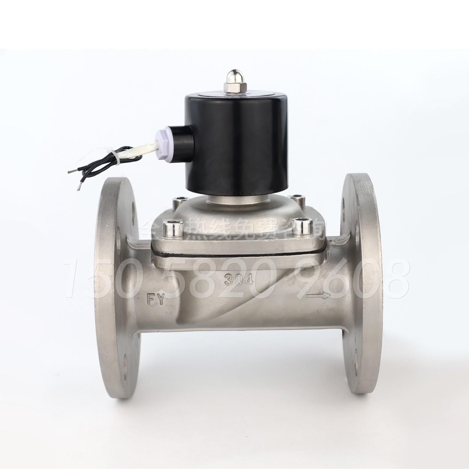 304不锈钢法兰电磁阀 常闭式水用法兰电磁阀220V DN50 65 80 100  1个图3