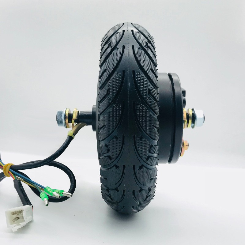 电动车电机8寸实心胎鼓刹24v36v350w滑板车小海豚自行车电机图4