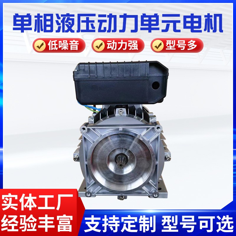 厂家供应单相异步电机液压动力单元电机220V（国标全铜）  1个图2