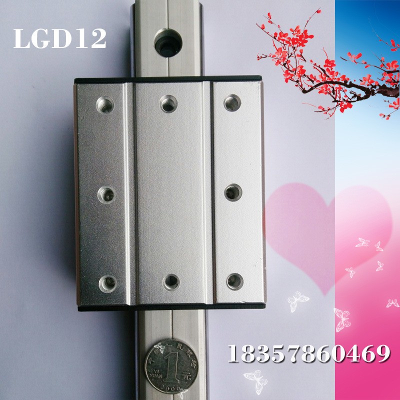 外置双轴心直线导轨LGD12/LGB12铝合金型材双轴锁紧限位固定滑块  1米图5