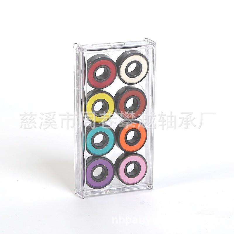 混合陶瓷球608滑板轴承轮滑鞋轴承金色轴黑色轴厂家批发  200个图4
