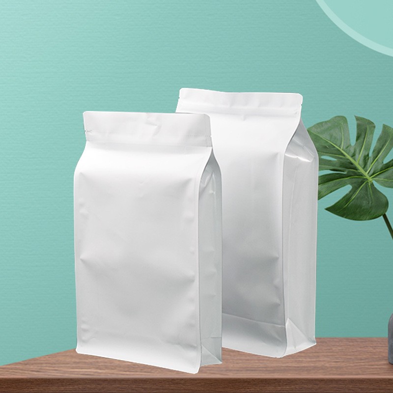 八边封镀铝自封袋现货 咖啡豆茶叶包装袋 猫粮狗粮自立拉链袋子图3