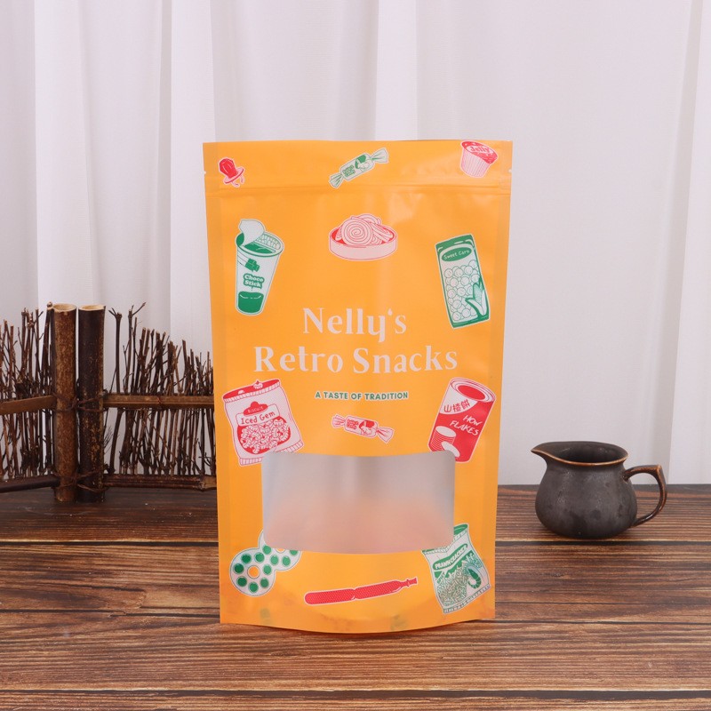 厂家批发开口包装袋 塑料包装袋子自立自封拉链袋休闲食品袋图2