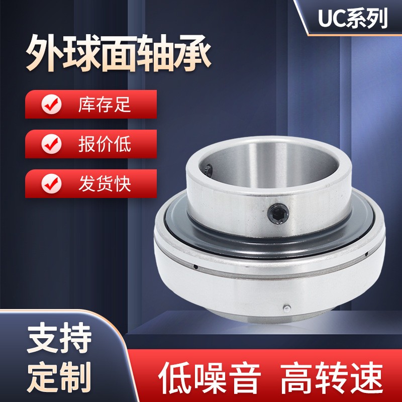 带顶丝外球面轴承UC200系列 无底座轴承高速风机轴承批发  1套图3