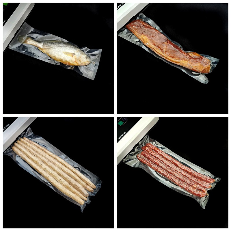长条形真空袋红肠腊肉海鲜食品包装袋加厚商用透明光面压缩塑封袋图2