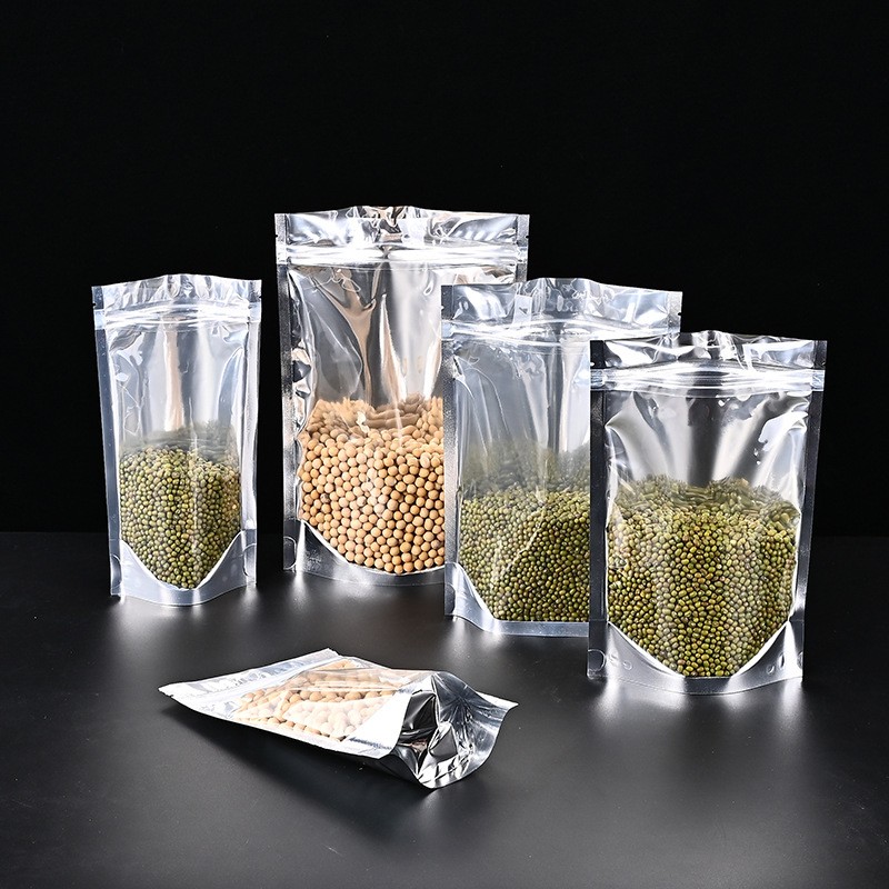 阴阳镀铝自立自封袋现货批发零食茶叶咖啡袋八边封食品包装 袋定制图2