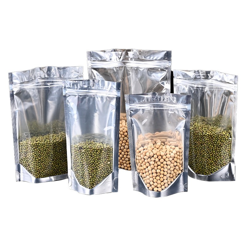 阴阳镀铝自立自封袋现货批发零食茶叶咖啡袋八边封食品包装 袋定制图5