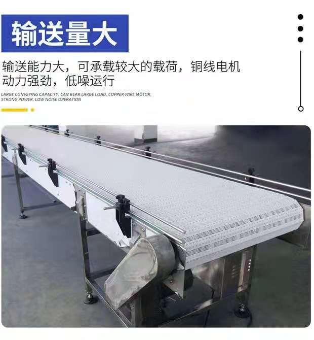 食品塑料链板输送机平行提升链板传送带龙虾输送流水线食品输送带图2